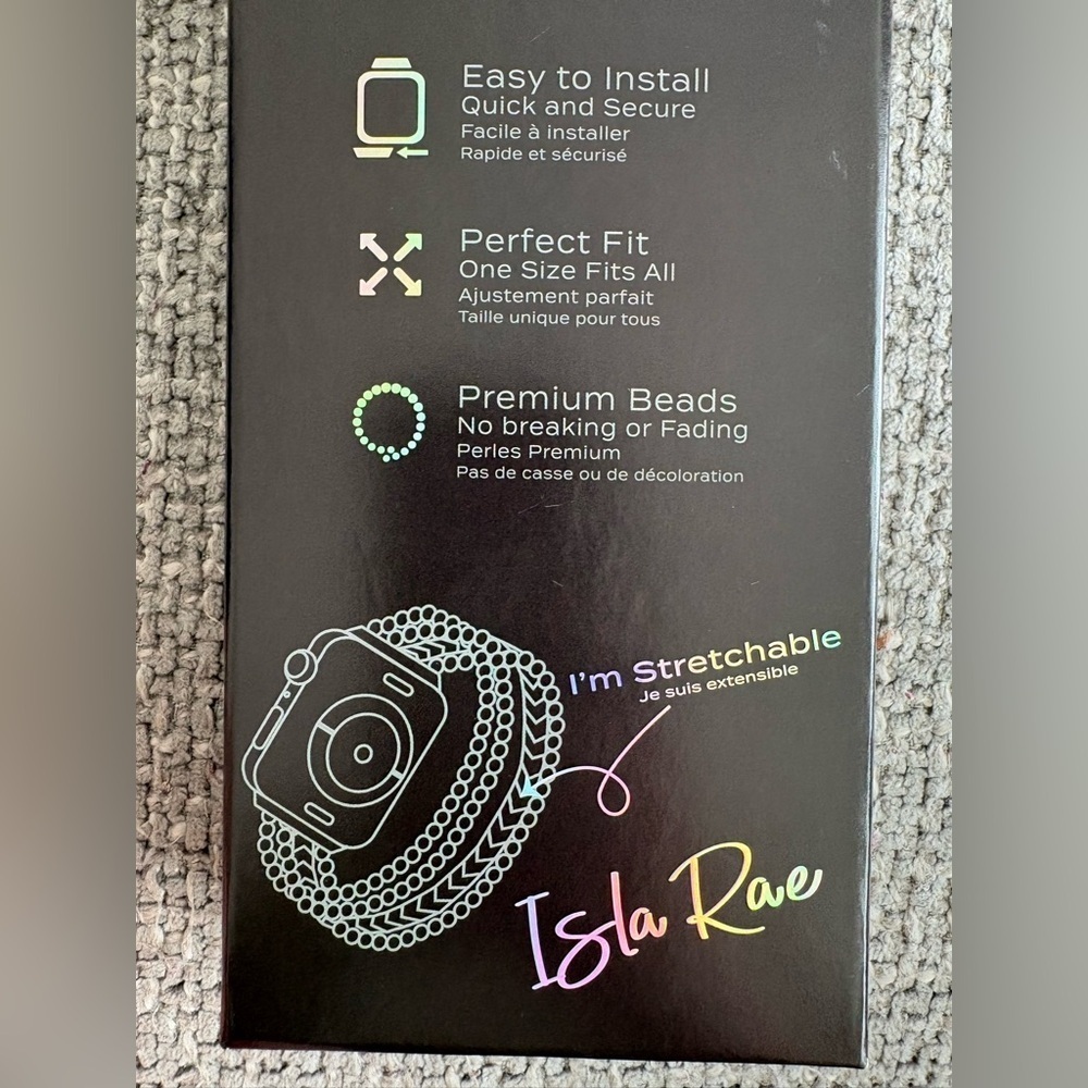 Isla Rae Beaded Bracelet for Apple Watch 38mm 40mm 41mm Stretchable Beads - Picture 3 of 3